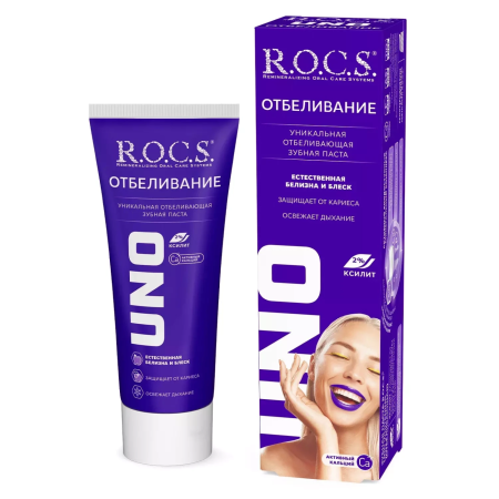 R.O.C.S. Зубная паста - UNO Whitening (Отбеливание), 60 мл