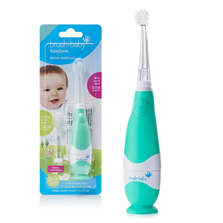 Электрическая зубная щетка Brush Baby (0-3 года), бирюзовый