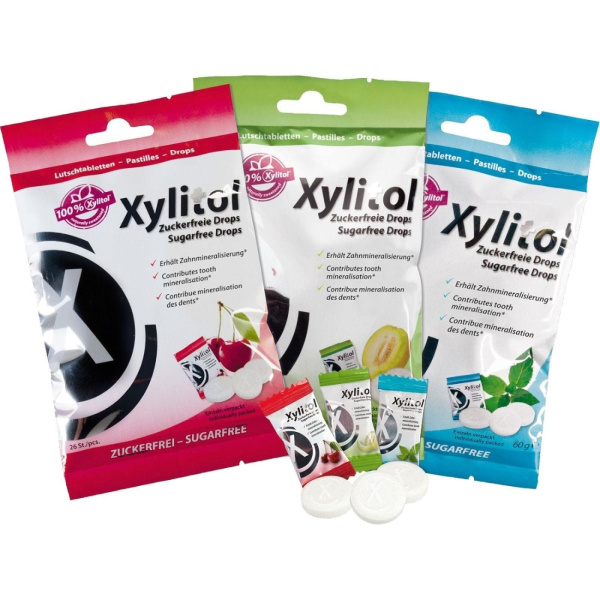 Леденцы Miradent Xylitol Drops Mint (мята), 60г