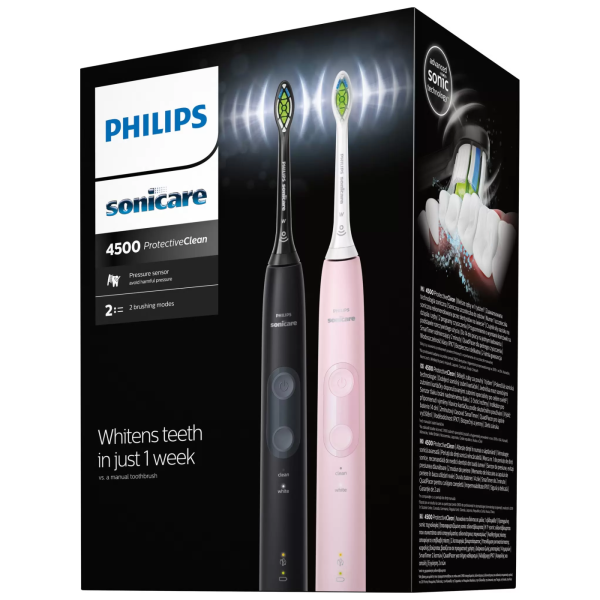 Электрические зубные щетки Philips Sonicare ProtectiveClean HX6830/35 черная и розовая