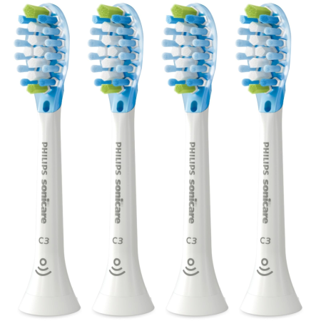 HX9044/17 - насадки Philips C3 Premium Plaque Defence, БЕЛЫЕ (4 шт)