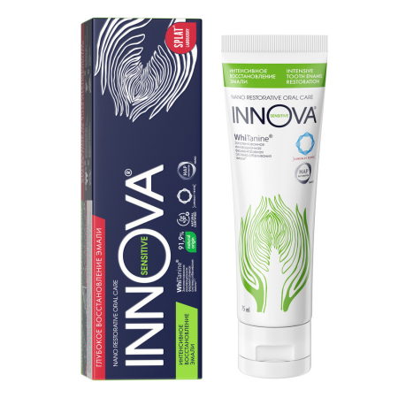 Зубная паста INNOVA Интенсивное восстановление эмали, 75 мл (САЛАТОВАЯ)