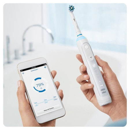 Электрическая зубная щетка Oral-B Genius 10100S White (D701.524.6XC)