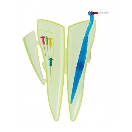 CURAPROX Набор в футляре: 5 ершиков CPS 06,07,08,09,011 с держателем UHS 451 (CPS 457)