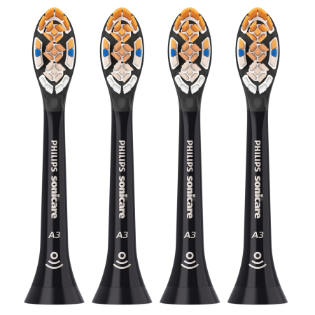 HX9094/11 - насадки Philips A3 Premium, ЧЕРНЫЕ (4 шт)
