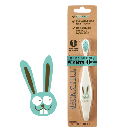 Органическая зубная щетка Jack N' Jill Bunny - Кролик