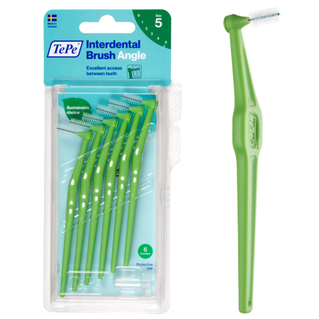 Ершик межзубный TePe Angle GREEN 0.8, 6 шт Ершик межзубный TePe Angle GREEN 0.8, 6 шт