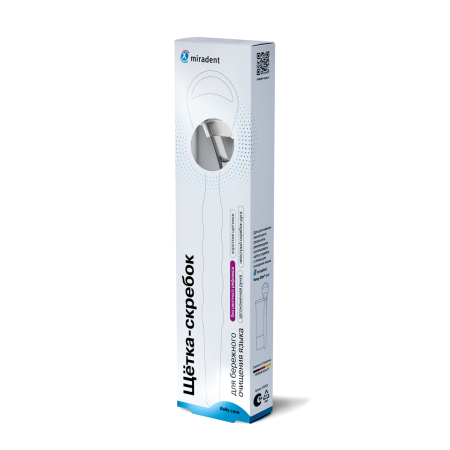 Щетка для чистки ЯЗЫКА Miradent Tong-Clin De Luxe, прозрачный