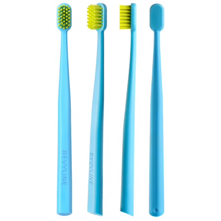 Детская зубная щетка Revyline US 4800, от 3 до 12 лет ГОЛУБАЯ