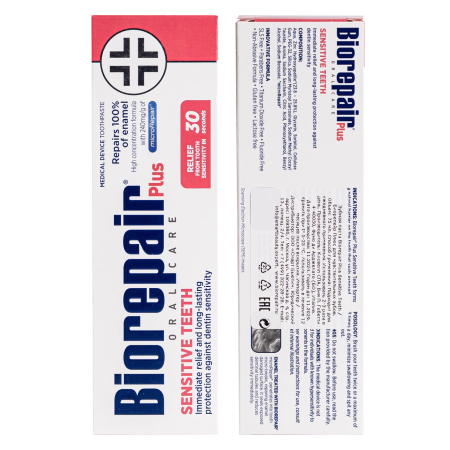 Зубная паста Biorepair Plus Sensitive Teeth для чувствительных зубов, 75 мл - PLUS!!!