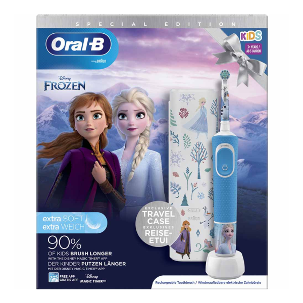Электрическая зубная щетка Oral-B Vitality Kids Frozen с футляром (D100.413.2KX) (3+)