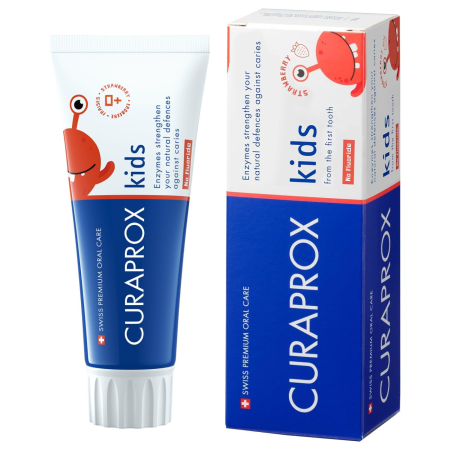 Зубная паста Curaprox Kids Zero клубника, 60 мл
