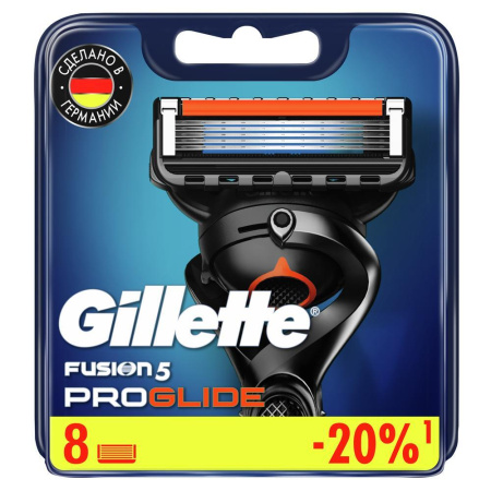 Сменные Кассеты Gillette Fusion5 ProGlide Для Мужской Бритвы с 5 лезвиями, 8 шт
