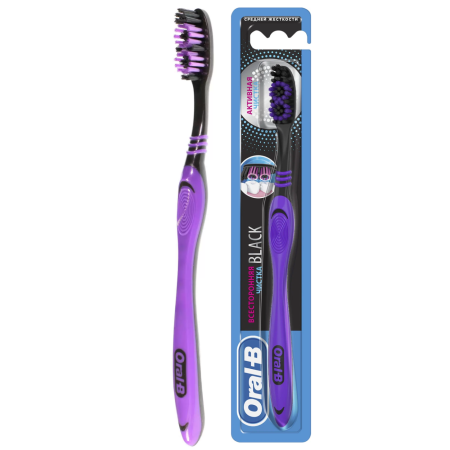 Зубная щетка Oral-B Black Всесторонняя чистка Medium