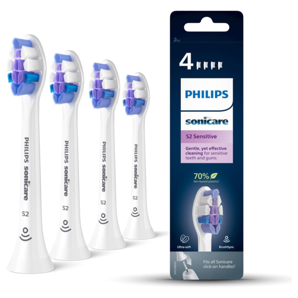 HX6054/10 - насадки Philips S2 Sensitive (4 шт) HX6054/10 - насадки Philips S2 Sensitive (4 шт)