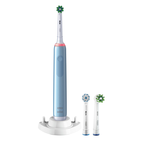 NEW!!! Электрическая зубная щетка ORAL-B Pro 3 3770 голубая D505.534.3 (3 насадки)