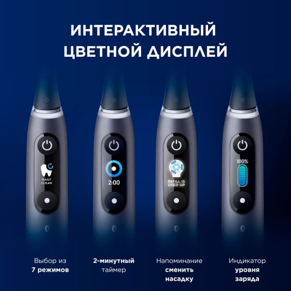 Электрическая зубная щетка ORAL-B iO Series 9N Black Onyx, 2 насадки