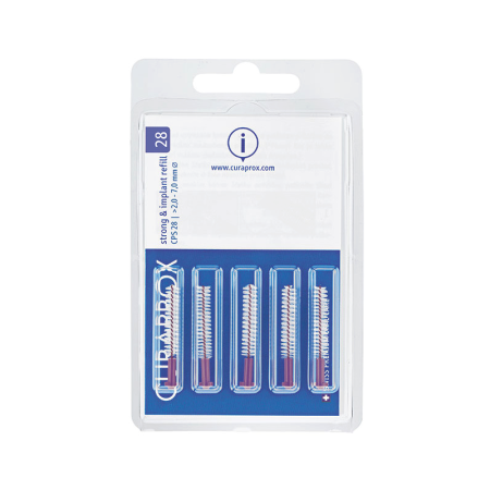 CURAPROX Ершик межзубный "strong & implant" 7 мм (5 шт.), (CPS28) CURAPROX Ершик межзубный "strong & implant" 7 мм (5 шт.), (CPS28)