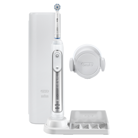 Электрическая зубная щетка Oral-B Genius 8000 (1 насадка) - БЕЛАЯ (D701.515.5XC)