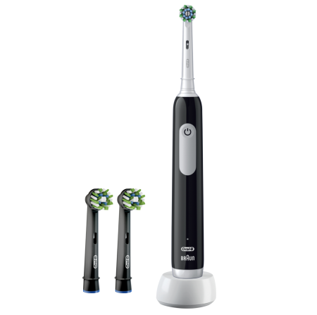 Электрическая зубная щетка ORAL-B PRO 1 CrossAction ЧЕРНАЯ (D305.513.3 - type 3791) + 2 насадки