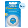 НАБОР 6 шт! Нить межзубная вощеная Oral-B Essential, мятная, 50 м