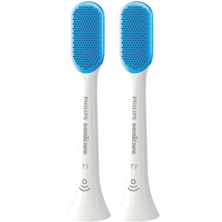 HX8072/01- Насадки Philips T1 TongueCare для чистки языка, БЕЛЫЕ (2 шт)