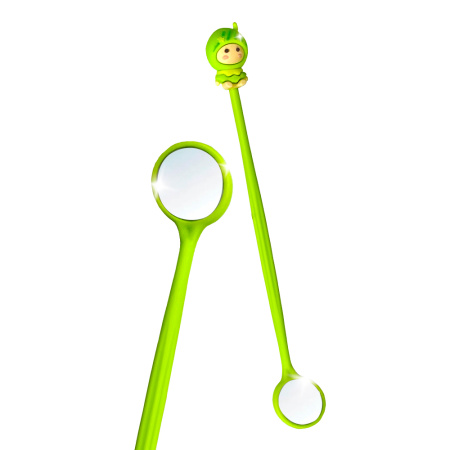 Зеркала для осмотра полости рта Clean-baby, розовые/зеленые, 20 шт