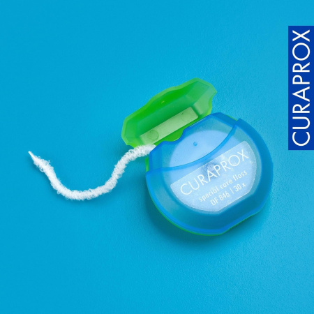 CURAPROX нить "implant" межзубная эластичная из микроволокна, 30 шт. (DF846)