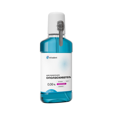 Ополаскиватель Miradent Mirafluor CHX 0.06% с хлоргексидином, 250 мл
