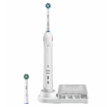Электрическая зубная щетка Oral-B Smart 4 4000N БЕЛАЯ с подставкой для насадок