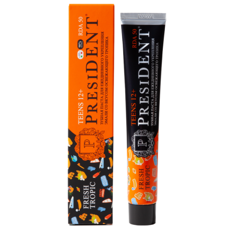Детская зубная паста PresiDENT Teens (12+) Fresh tropic, 70 г