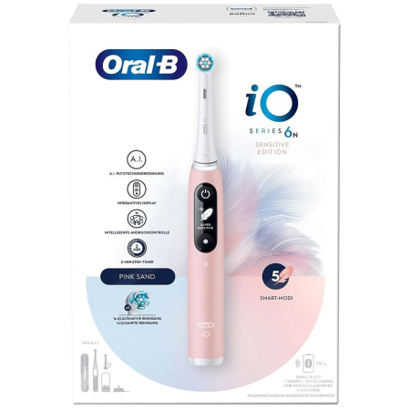 Электрическая зубная щетка ORAL-B iO Series 6N Pink Sand, 2 насадки