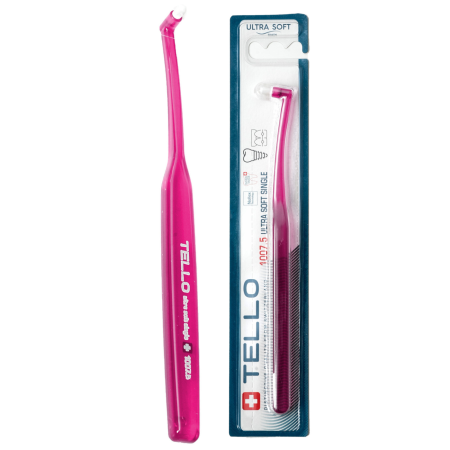 Монопучковая зубная щетка TELLO 1007.5 ultra soft single РОЗОВАЯ