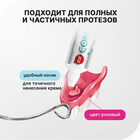 Крем для фиксации зубных протезов Splat CONFIDENT FIX со вкусом мяты и цитруса, 40г