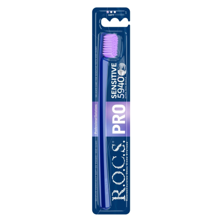 Зубная щетка R.O.C.S. Pro Sensitive 5940 СИНЯЯ Зубная щетка R.O.C.S. Pro Sensitive 5940 СИНЯЯ