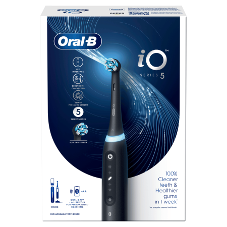 Электрическая зубная щетка ORAL-B iO Series 5 Matt Black (C футляром), черная
