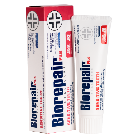 Зубная паста Biorepair Plus Sensitive Teeth для чувствительных зубов, 75 мл - PLUS!!!
