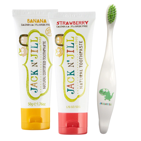 Набор зубных паст Jack N' Jill со вкусом клубники + банана