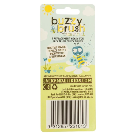 Jack N' Jill Сменные насадки для щетки NEW Баззи (2 шт)