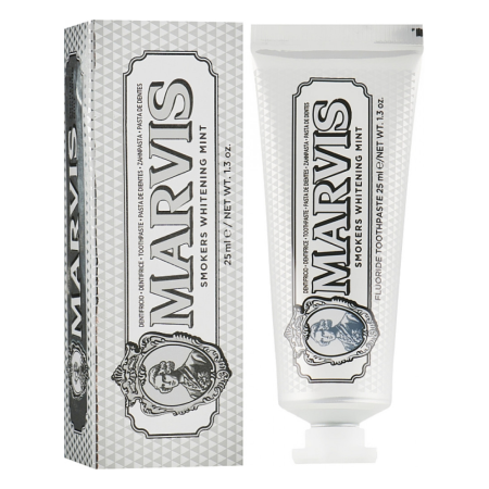 Зубная паста MARVIS "Мята Антитабак" отбеливающая, 25 мл (Маленькая) Зубная паста MARVIS "Мята Антитабак" отбеливающая, 25 мл (Маленькая)