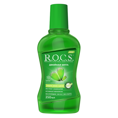 Ополаскиватель R.O.C.S. Двойная мята, 250 мл (маленький)